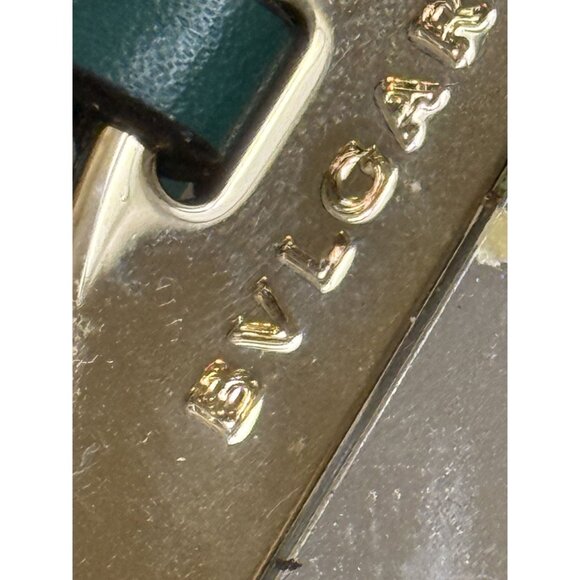 Bvlgari Serpenti Forever Emerald Green Leather Crossbody Bag With Gold Chain Str - Picture 11 of 16